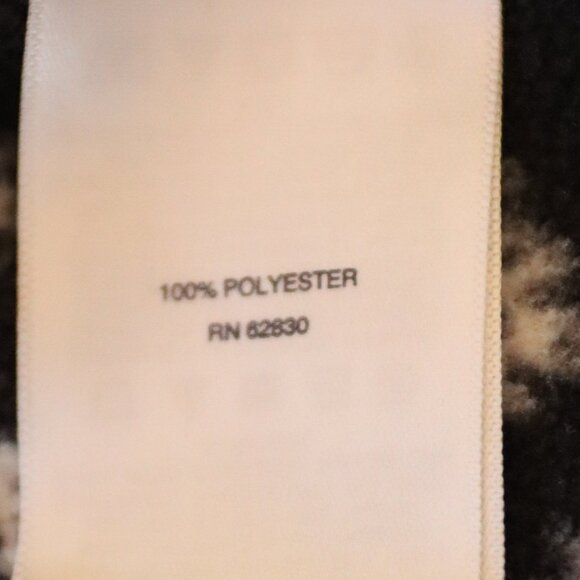 Land's End Black and White Lightweight Fleece Quarter Zip Medium Active Outdoors - Picture 4 of 14